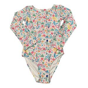 Girl's UPF 50+ Charlie Long SleeveRash Guard Swimsuit Mermaid Print